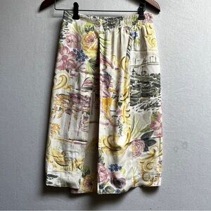 Vintage Number One Floral Print Wrap Midi Skirt Sz 6